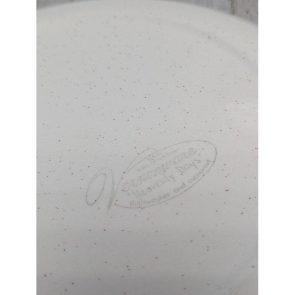 Vintage Set of 2 Vernonware Metlox Heavenly Days 10" Dinner Plates MCM - Picture 6 of 8